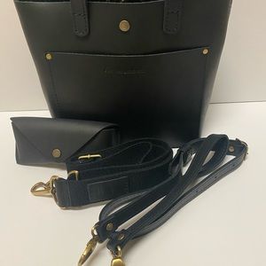 Portland Leather Goods mini crossbody black BUNDLE DEAL